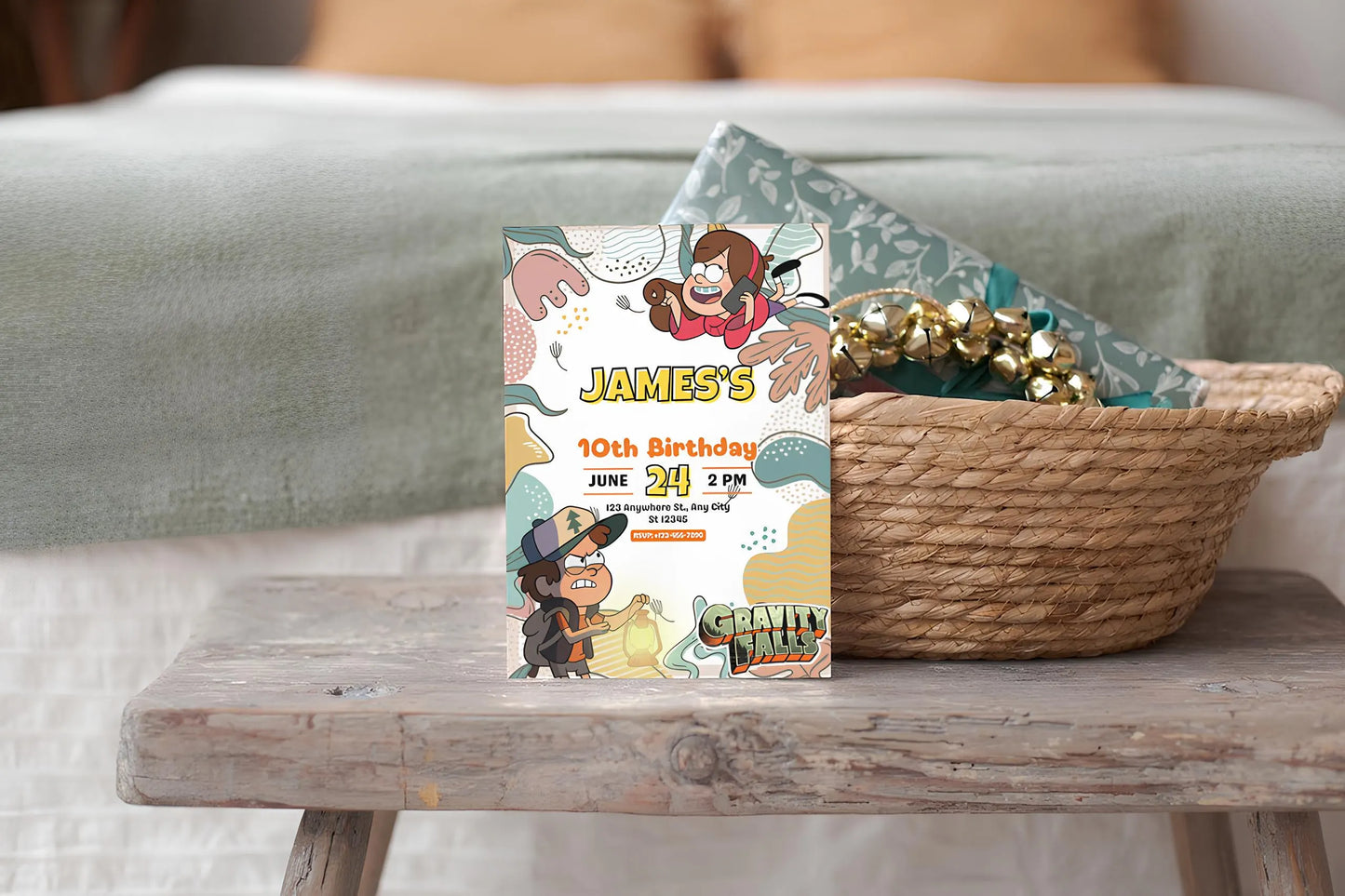 Gravity Falls Bday Invitation, Gravity Falls Birthday Invitation Template, Party Invitation, Gravity Falls Birthday, Digital Download